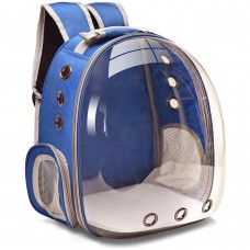Рюкзак переноска для кошек и собак с панорамным иллюминатором (Цвет: синий)